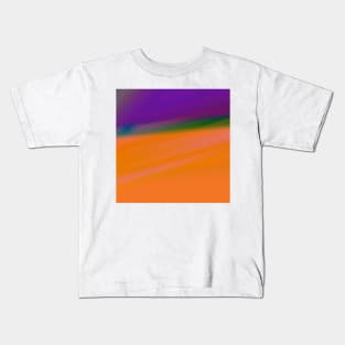 blue purple orange green abstract texture Kids T-Shirt